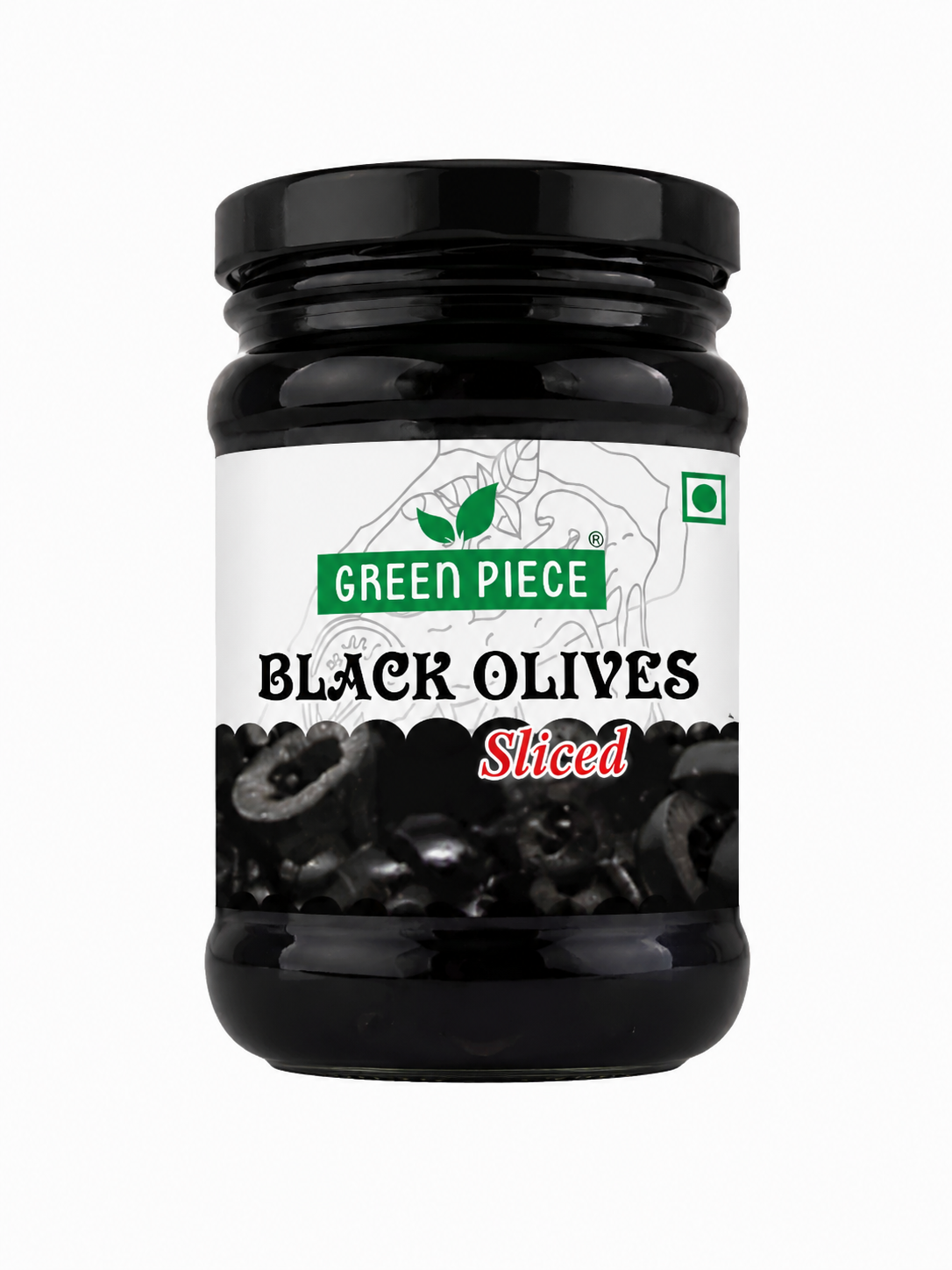 GREEN PIECE Black Olives Sliced 